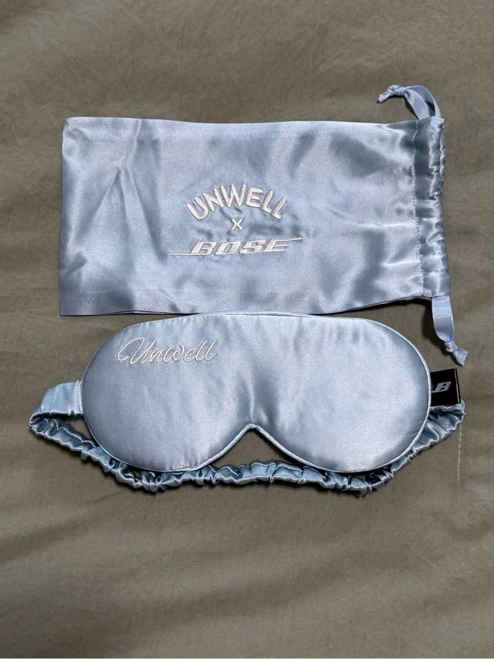 Unwell x Bose Satin Sleep Mask in Light Blue